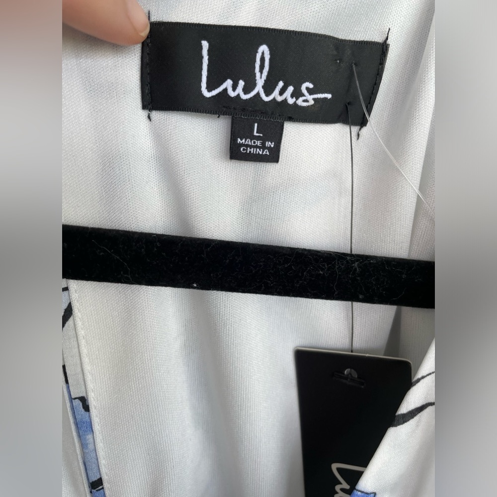 Lulus | True Masterpiece White Floral Print Satin Wide-Leg Jumpsuit - NWT - Picture 14 of 16